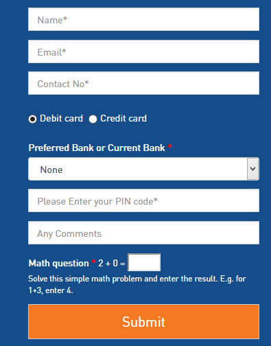 Rupay Credit Card Application Form
