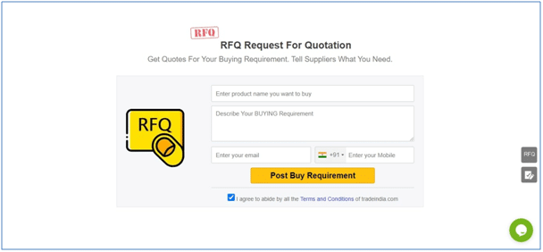 TradeIndia RFQ – Request for Quotation