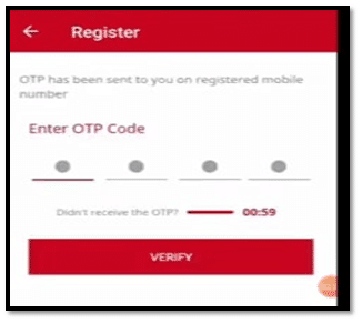 iMuthoot App OTP Confirmation for Registration 